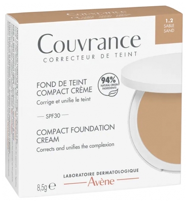 Avène Couvrance Fond de Teint Compact Crème SPF30 8,5 g - Teinte : 1.2 Sable
