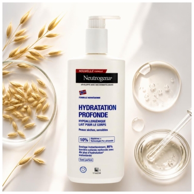 Neutrogena Hydratation Profonde Lait Hypoallergénique Flacon-Pompe 400 ml
