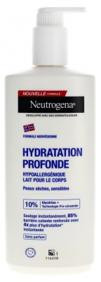 Neutrogena Hydratation Profonde Lait Hypoallergénique Flacon-Pompe 400 ml