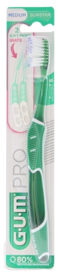 GUM Pro Brosse à Dents Médium - Couleur : Vert foncé