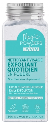 Waam Magic Powders Nettoyant Visage Exfoliant Quotidien en Poudre Bio 45 g 