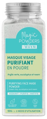 Waam Magic Powders Masque Visage Purifiant en Poudre Bio 50 g