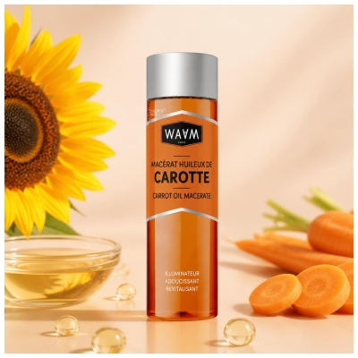 Waam Macérat Huile de Carotte Illuminateur Bio 75 ml 