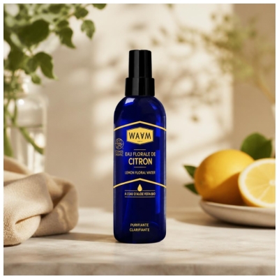 Waam Eau Florale de Citron Bio à l'Eau d'Aloe Vera 200 ml