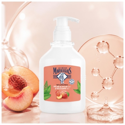 Le Petit Marseillais Gel Lavant Mains Pêche Blanche & Nectarine pH Neutre 500 ml