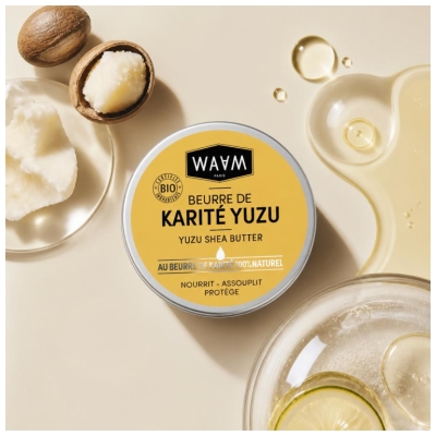 Waam Beurre Karité Brut au Yuzu Corps et Cheveux 100 ml