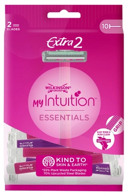 Wilkinson MyIntuition Extra 2 Essentials 10 Rasoirs Jetables et Cache de Protection