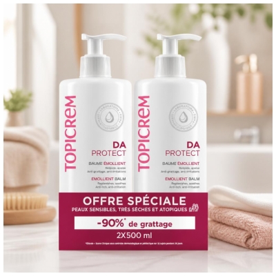Baume Émollient Apaisant pour Peaux Sensibles et Atopiques - Lot de 2 x 500 ml