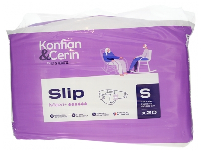 Stentil Konfian & Cerin 20 Changes Complet Slip Maxi+ Taille S