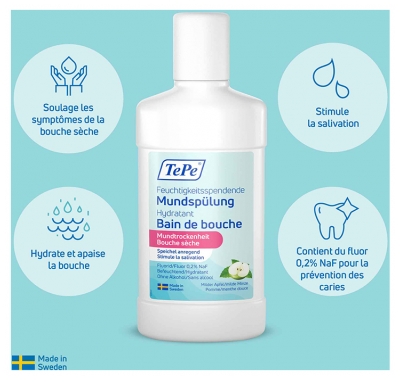 TePe Bain de Bouche Hydratant Pomme et Menthe 500 ml