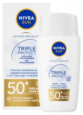 Nivea Sun UV Face Specialist Triple Protect Solaire Peaux Normales à Mixtes SPF50+ 40 ml