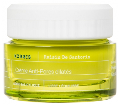 Korres Raisin de Santorin Crème Anti-Pores Dilatés Peaux Mixtes à Grasses 40 ml
