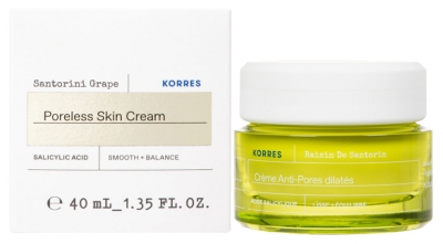 Korres Raisin de Santorin Crème Anti-Pores Dilatés Peaux Mixtes à Grasses 40 ml