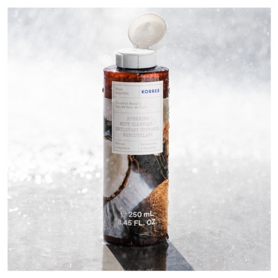 Korres Gel Douche Nettoyant Corporel Eau de Noix de Coco 250 ml