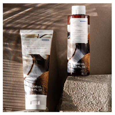 Korres Gel Douche Nettoyant Corporel Eau de Noix de Coco 250 ml