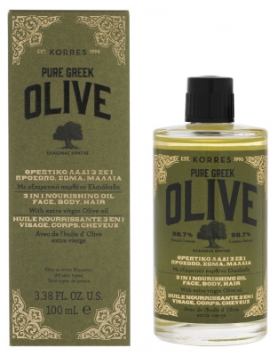 Korres Pure Greek Olive Huile Nourrissante Visage Corps Cheveux 100 ml