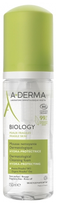 A-Derma Biology Mousse Nettoyante Dermatologique Hydra-Protectrice 150 ml