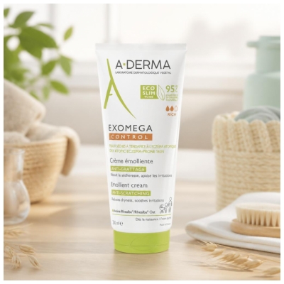 A-Derma Exomega — Control — Crème Émolliente Anti-Grattage 200 ml
