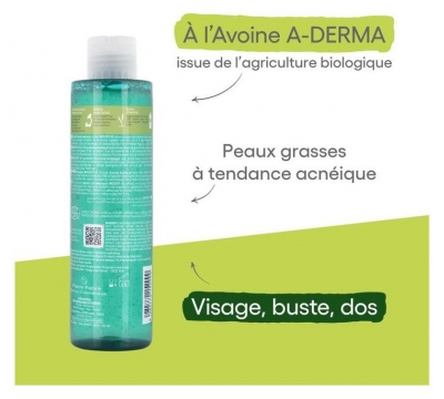 A-Derma Gel Moussant Nettoyant Purifiant Biology Ac 200 ml