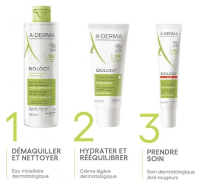 A-Derma Biology Eau Micellaire Dermatologique Hydra Nettoyante Bio 200 ml
