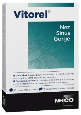 NHCO Vitorel Nez Sinus et Gorge 30 Comprimés
