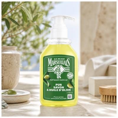 Le Petit Marseillais Gel Lavant Mains au Pur Savon et Huile d'Olive Toutes Peaux 300 ml 