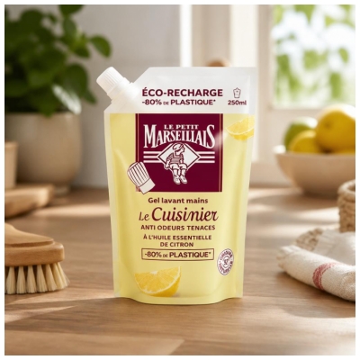 Le Petit Marseillais Gel Lavant Mains Anti-Odeurs Toutes Peaux Recharge 250 ml