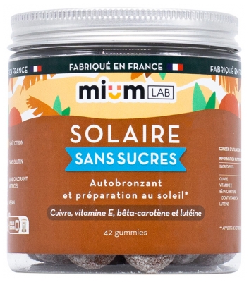 Mium Lab Solaire Sans Sucres Béta-Carotène 42 Gummies