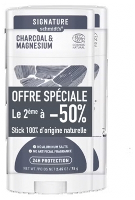 Schmidt's Déodorant Charbon & Magnésium Lot de 2