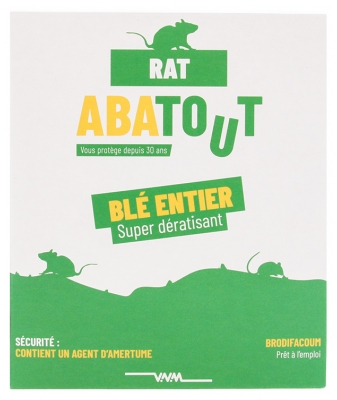 Abatout Rodonticides Rat Blé Entier Super Dératisant 7 Sachets-Doses 140 g