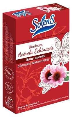 Solens Bonbons Sans Sucres Acérola Echinacée Défenses Immunitaires 50 g