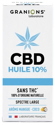 Granions Huile CBD 10% Mangue Coco Sans THC 10 ml