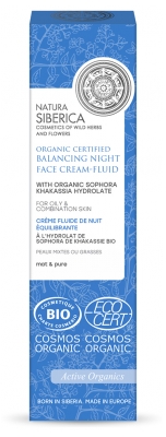 Natura Siberica Crème de Nuit Équilibrante Bio à la Sophora de Khakassie 50 ml