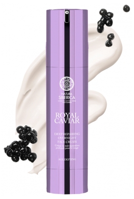 Natura Siberica Royal Caviar Crème de Nuit Réparation Profonde Peptides Anti-Âge 50 ml