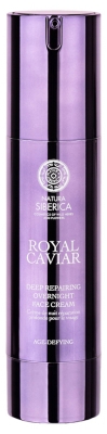 Natura Siberica Royal Caviar Crème de Nuit Réparation Profonde Peptides Anti-Âge 50 ml