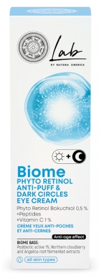 Natura Siberica Lab Biome Crème Yeux Anti-Poches Anti-Cernes Rétinol 30 ml