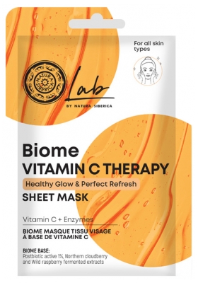 Natura Siberica Lab Biome Masque Tissu Visage Vitamine C 25 g