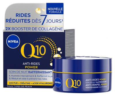 Nivea Q10 Anti-Rides Power Raffermissant Crème Visage Nuit Toutes Peaux 50 ml