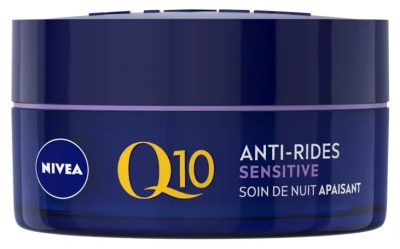 Nivea Q10 Anti-Rides Sensitive Apaisant Crème Visage Nuit Peaux Sensibles 50 ml