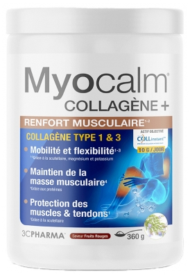 3C Pharma Myocalm Collagène + Renforcement Musculaire Saveur Fruits Rouges 360 g