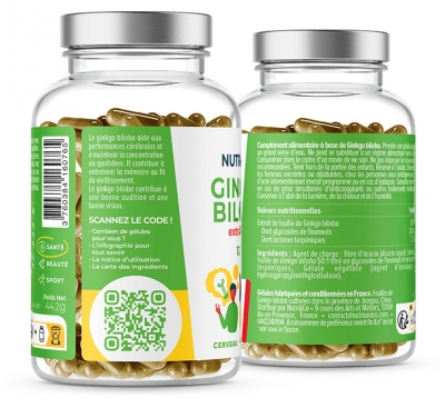 Nutri&Co Ginkgo Biloba Cerveau et Audition 120 Gélules