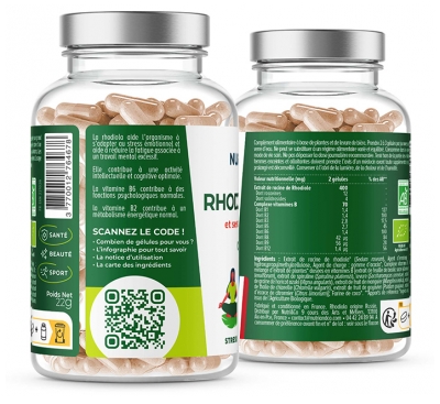Nutri&Co Rhodiola Stress et Cerveau Bio 60 Gélules