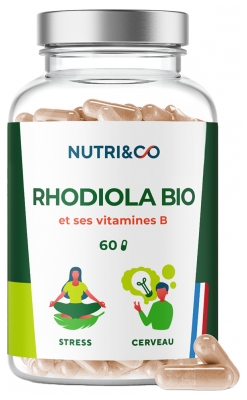 Nutri&Co Rhodiola Stress et Cerveau Bio 60 Gélules