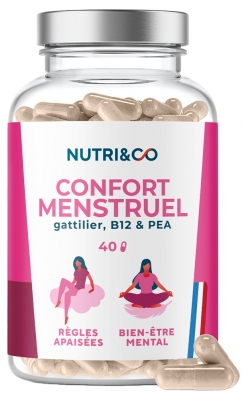 Nutri&Co Confort Menstruel Règles Apaisées et Bien-être mental 40 Gélules