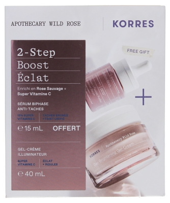 Korres Rose Sauvage d'Apothicaire Crème Intense Illuminatrice 40 ml + Sérum Éclat Anti-Taches 15 ml Offert