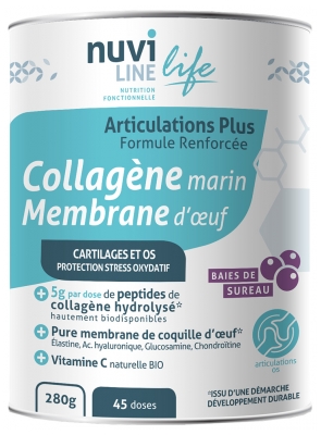 Nuviline Life Collagène Marin Membrane d'Oeuf Articulations 280 g