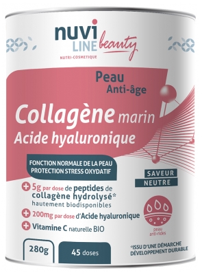 Nuviline Beauty Collagène Marin Acide Hyaluronique 45 Doses 280 g