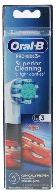 Oral-B Pro Kids 3+ Brossettes de Rechange 3 Unités - Modèle : Cars
