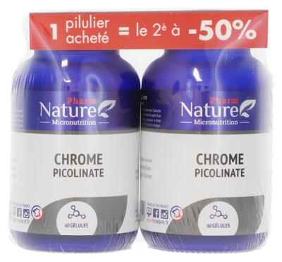 Pharm Nature Micronutrition Chrome Picolinate Lot de 2 x 60 Gélules