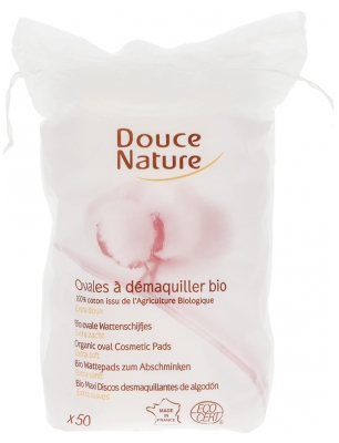 Douce Nature Ovales à Démaquiller Bio 50 Unités